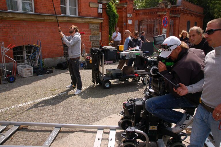 Eugenio Derbez Is Trending Again: The Career Behind the Crossover Star A film crew shooting on location with a camera on tracks