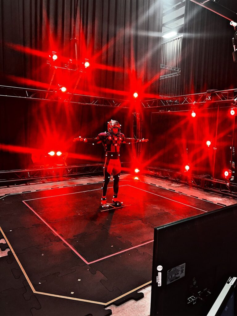 Motion Capture Technology Transforms Film Production Actor in a motion capture studio